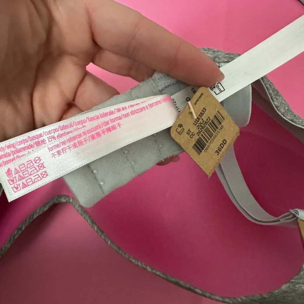 PINK Wear Everywhere Wireless Lightly Lined Bra New With Tags Size 36DD - Picture 9 of 10